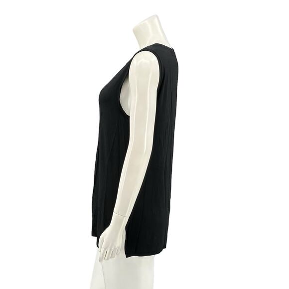 Fabletics Top Womens Small Black Tank Slits Sleeveless Activewear Workout‎ Gym - Picture 4 of 6